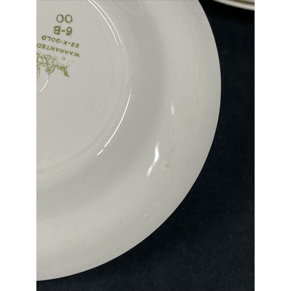 VTG 3 Royal National Brotherhood Operative Potters 22k Gold Bread Plates 6” 5265 - Picture 10 of 12